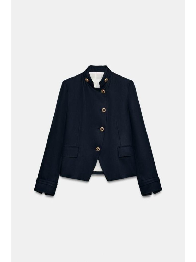 Zara Gold Button Fitted Blazer